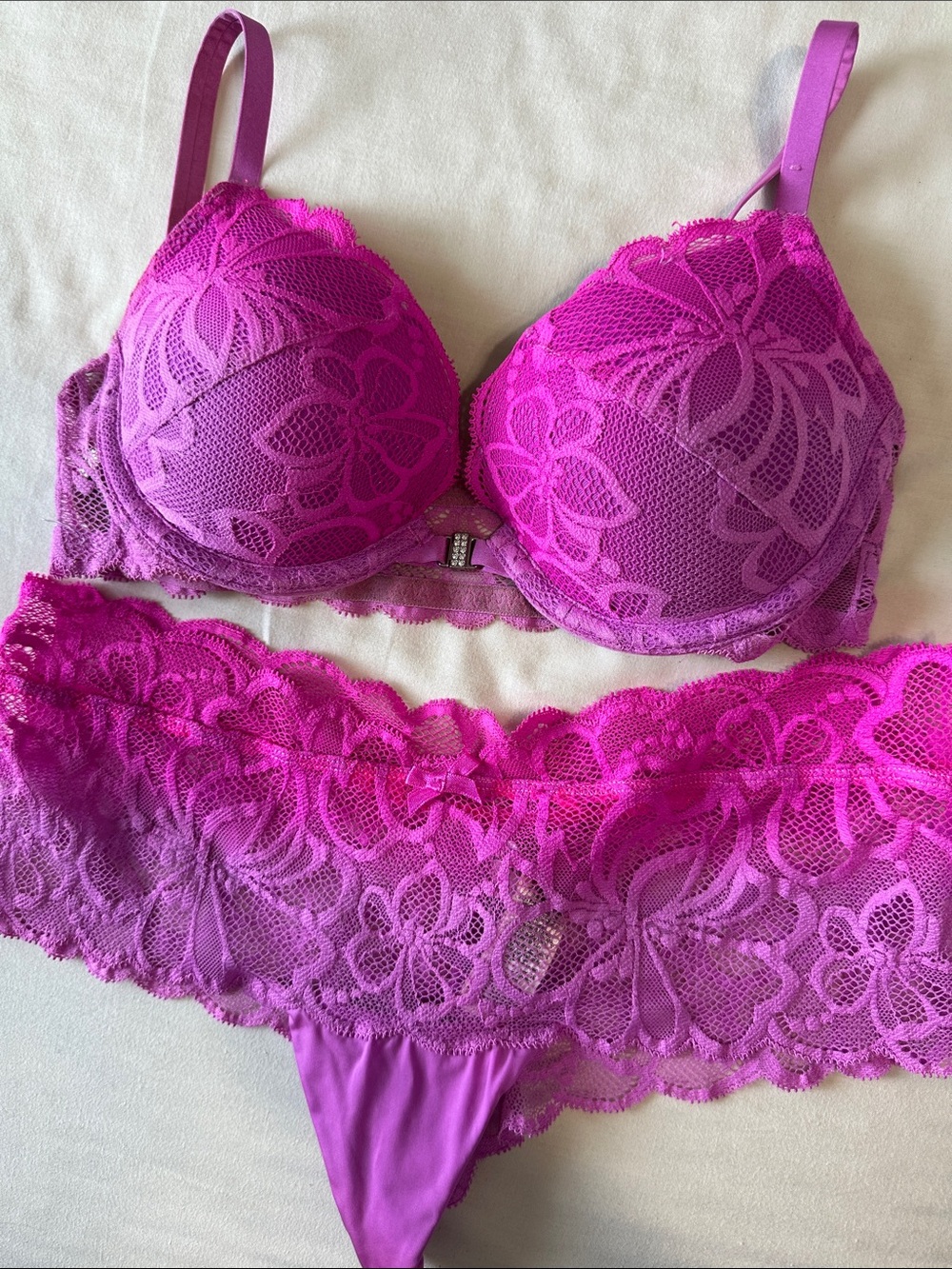 Ombré lace matching set